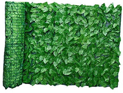 Valla de privacidad de hiedra artificial con enrejado para balcón, jardín, decoración de pared de hiedra, decoración de pared de hojas sintéticas, enrejado decorativo con pantallas de privacidad de