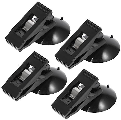 PartyKindom 4stücke Saugnapf-kartenhalter Auto Stabile Klammer Für Parkschein Ticketclips Kfz Fensterhalterung Schwarz Praktische Halterung Für Ausweis Und Belege