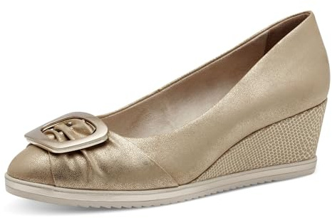 Tamaris Damen Pumps Spange Keilabsatz Antislide Touchit Fußbett 1-22323-44