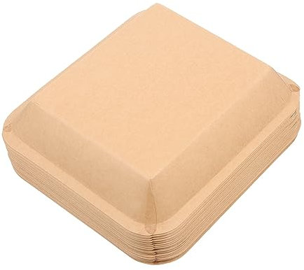 HAWILLOSCH 25 Platos De Papel Kraft Desechables Para Alimentos y Bocadillos Resistentes a La Grasa y Al Agua Ideales Para Oficina y Picnic