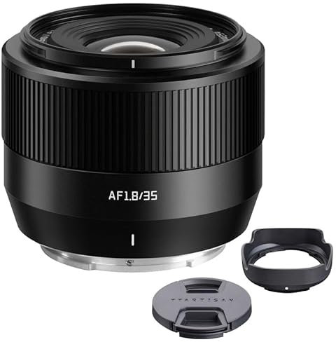 TTArtisan 35mm F1.8 II Objetivo Autoenfoque APS-C Marco para cámaras E-Mount A5000 A6500 A6600 NEX-3 NEX-3N NEX-7 NEX5 CA7 A7I A7R A7S A7SI A7SII A9 y más (negro)