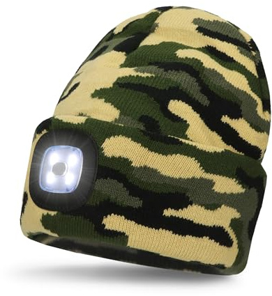 Wintermütze mit integrierter LED Lauflampe für Damen und Herren