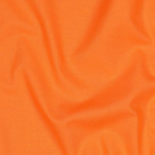VmG-Store Baumwollstoff Uni 100% Baumwolle Oeko-Tex Meterware ab 50cm über 70 Farben zur Auswahl (098 Tangerine, 100 x 148cm)
