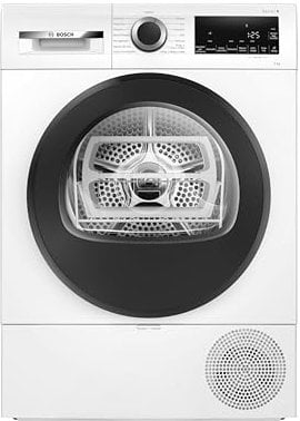 Bosch WQG24200IT Serie 6 Asciugatrice smart a pompa di calore, 9 kg, Classe energetica D, Sensori di asciugatura intelligenti, Filtro semplica da pulire, Cestello per capi in lana, Bianco, 60 Cm
