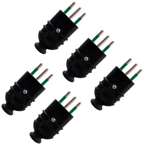 gloca Set 5 Spine Professionali Volanti 10A Maschio Standard Italiano 250V Nero