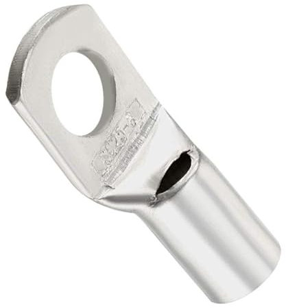 TA-VIGOR 50Pcs Copper Wire Lug, 4 AWG SC25-8 Cable Lugs Bolt Hole, Battery Cable Ends Eyelets Crimp Tubular Ring Terminals Connectors for Boat Car Electric Auto