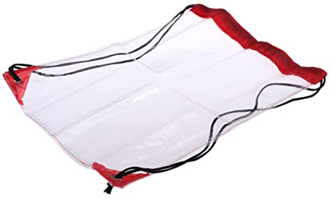 FRCOLOR Transparente Kordelzug Rucksäcke PVC 2 Stück Robuste Outdoor Taschen für Reisen Fitness und Strand