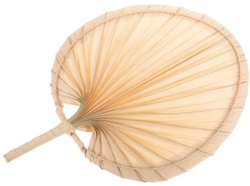 BESPORTBLE Handmade Natural Palm Leaf Fan Vintage Chinese Style Woven Hand Fan for Summer Lightweight Decorative Suitable for Weddings Outdoor Use