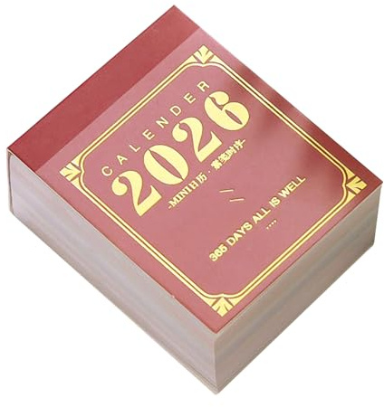 Kalender 2026 – Tragbarer Terminkalender mit abnehmbaren Seiten für den Alltag | 2026 Mini-Tageskalender – für Planung Büro Schule Reise Schüler Lehrer Geschenke Weihnachten Neujahr