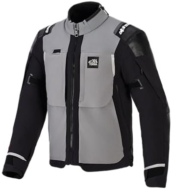 Alpinestars Andes Pro Drystar XF wasserdichte Motorrad Textiljacke, grau/schwarz, 4XL