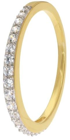 trendor Damenring Gold 333/8K mit Zirkonia 21648 | zauberhafter Ring für Frauen, zeitlose Geschenkidee