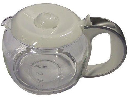 Kaffeekanne, weiß (komplett)
