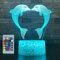HPBN8 Ltd 3D Delphin Lampe Nachtlicht Fernbedienung USB Power 7/16 Farben 3D LED Lampe Formen Kinder Schlafzimmer Geburtstag Weihnachten Geschenke