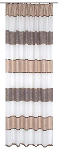 Home fashion Fertigschal, Stoff, Cappuccino, 245 cm x 140 cm