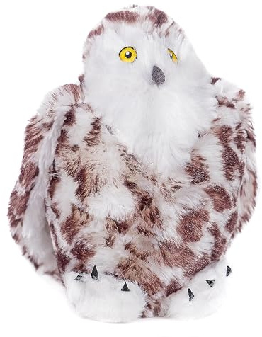 Animal Instincts Snow Mates Suri Snowy Owl Plush Dog Toy, Small | Premium Soft Fabric, Includes Squeak, Ideal for Fetching & Snuggling, Size 11 x 13 x 17 cm