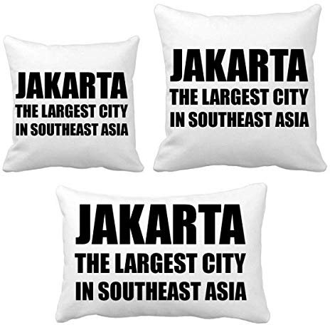 DIYthinker Jakarta Größte Stadt Südostasien Werfen Kissen Set Kissen Deckel Startseite Sofa Dekor Geschenk