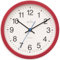 Acctim Bromham Wanduhr mit Sekundenzeiger, Nicht tickend, 20 cm Durchmesser, Rot
