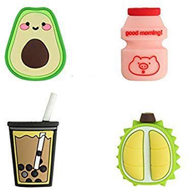 Newseego Compatible con iPhone Cable Protector, Charger Saver y Chewers 2019 Nuevo Lindo de Bebida de Frutas Bite Accessory - 4 Pack