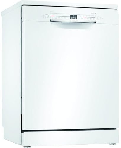 Bosch SMS2ITW33E Serie 2 Freistehender Geschirrspüler, 60 cm, Weiß, 92 kWh pro 100 Zyklen, 12 MGD, Silence, Extra Trocknen, VarioBesteckkorb, Home Connect