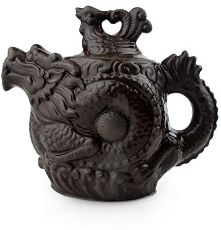 Teekanne Chinesischer Drache Phönix Zisha Clay Gongfu Teekannen Zini für losen Tee (266 ml)