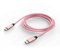 CBUS Braided USB C to USB C Charger Cable 2m Heavy-Duty for Xiaomi Redmi, Honor Magic, Google Pixel, Oppo Find/Reno, Sony Xperia, Motorola Moto/Edge/Razr, Nothing Phone, TCL, Nokia (Pink Rose Gold)