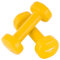 MAXXIVA Hantelset Kurzhanteln Vinyl Stahlkern Fausthanteln Gymnastikhanteln Sport Krafttraining Fitness Gewicht Farbe wählbar (Gelb (2 x 1 kg))