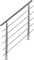EINFEBEN Barandilla de acero inoxidable para escaleras, balcones, balaustradas, 80 cm, con 5 travesaños, para escalera interior, balcón, entrada a casa