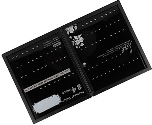 Nail Color Card Book, Nail Tip Display Book 84 Colors for Nail Art Works Display for Nail Salons