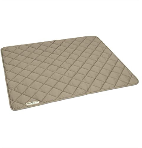 HOUND & NATURE Öko Hundedecke Davos - weiche Hundematte waschbar, gepolsterte Liegedecke für sehr große Hunde hygienisch, robust & nachhaltig (XL - 120x100 cm, Taupe)