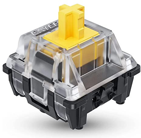 Ranked Gateron ks-15 Optical Key Switches for RGB Mechanical Gaming Keyboards | Plate Mounted (Gateron Optical Yellow, 65 Pcs)