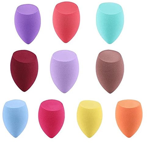 10 Pcs Makeup Sponge Professional Beauty Applicator Set Beauty Blender Foundation Blending Sponges Make up Foundation Sponge Set Non-Latex Beauty SpongeFoundation Creams LiquidPowders,Multicolour
