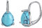 POPLYKE 925 Sterling Silber Teardrop Türkis Leverback Ohrringe Hoop Ohrringe für Frauen Geburtstagsgeschenke
