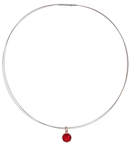Xen Omegareif Bicolor mit Anhänger Red-HT Quarz 45 cm