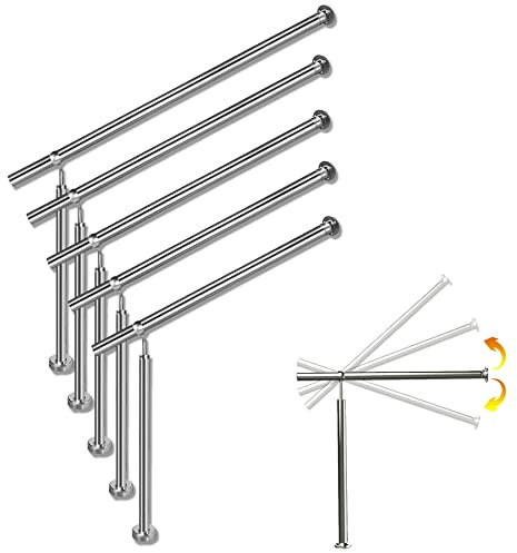 SUBTLETY 200cm Edelstahl Handläufe für Treppen Sicherheit Eingangsgeländer Treppengeländer inkl. Pfosten & Metalldübeln Treppenhandläufe Außen Geländer für Brüstung Balkon Eingangs