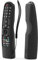 SIKAI Funda para Mando de LG Smart TV AN-MR24GN MR23GN MR22GA MR21GA,Funda de Silicona para Mando de LG Magic Remote 2021-2024,Flexibilidad Resistente a Caídas y Arañazos, con Cordón (Negro)
