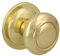 Amig - Bouton de porte d'entrée | Largeur maximale de la porte 70 mm | Comprend un goujon fileté et un écrou | Bouton boule creuse | Facile à assembler | Acier Laiton Verni