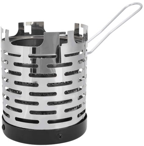 Gsycle Camping Heater, Camping Stove Mini Heating Cover Stainless Steel Camping Stove Tent Heater for Camping Camping Heaters for Tents