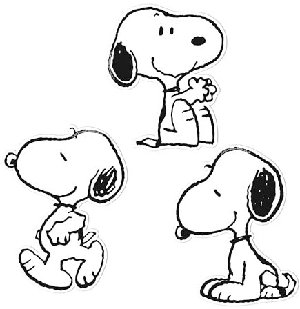 Eureka 841589 Peanuts Snoopy Papierausschnitt, motivierende Klassenzimmer-Dekorationen für Lehrer und Kinderpartys, 36 Stück, Mehrfarbig