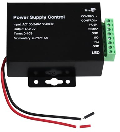 FUSYTULY DC12V 5A Controllo di Accesso Alimentatore AC100V-240V Ingresso NO/NC Controllo di Uscita 2PCS Serrature Elettriche, Adattatore di Alimentazione per Macchina Fotografica RFID