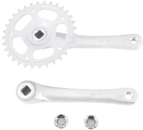 Swiixxer Fahrrad Kurbelgarnitur Fahrradkettenringpedale 32T Kurbel 165Mm Single Speed Fahrradkettenrad