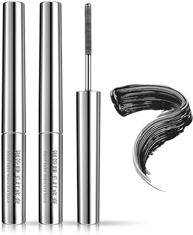 Facelove Iron Eye Mascara, 3D Eyelash Pflegender Mascara, 3D Curling Eyelash Iron, Wasserdicht & langanhaltend Schwarz (2PC)