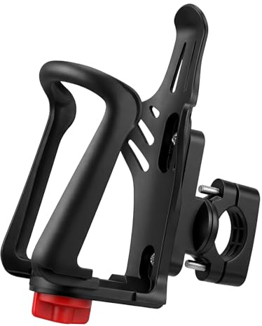Hahorpa Ajustable Portabidones Bicicleta para Botellas de 48-71 mm (Negro)