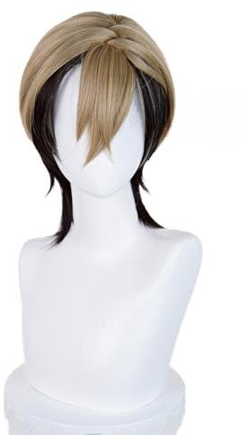 PWEINCY Kurzes Stufenhaar-Perücke für Zanka Cosplay – für Halloween, Karneval, Kostüm & Mottopartys