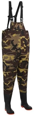 vidaXL Cuissardes avec bottes, taille 39, camouflage