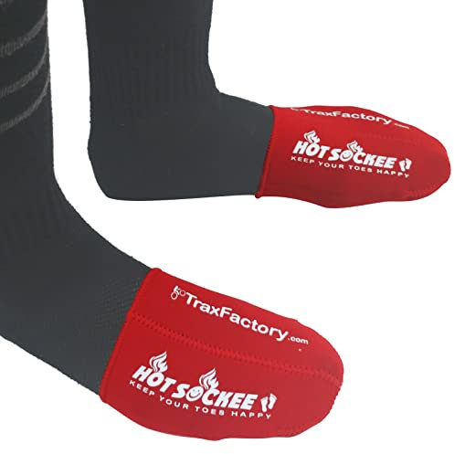 Hot Sockee - Zehenwärmer aus Neopren – getragen in Schuhen oder Stiefeln – 3 Größen – Radfahren, Wandern, Wintersport, Camping, Arbeit & Baustiefel – groß