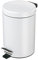 Optimal Products Stainless Steel Pedal Bin For Kitchen Bathroom Toilet Home Office Rubbish Paper Basket Tray (White, 3 Litre pedal Bin)
