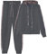 amropi Traingsanzug Damen Jogginganzug Leopard Kapuzenpullover Lange Ärmel Top + Hose Sportanzug 2 Stück (Schwarz,M)