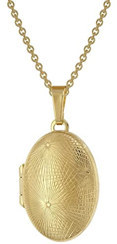 trendor Medaillon 333 Gold (8 Karat) + vergoldete Silber-Kette 75980-42 42 cm