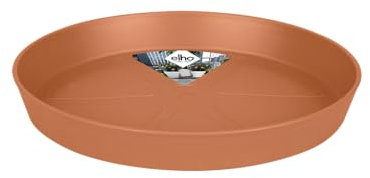 Elho Loft Urban Soucoupe Ronde 41 - Soucoupe pour Extérieur - Ø 41.0 x H 5.2 cm - Marron/Terre Cuite