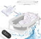 Primabobo Baignoire bébé pliante - baignoire pour bébé pliable avec un oreiller de bain (Premium gris (Oreiller, thermomètre), Baignoire pliable)